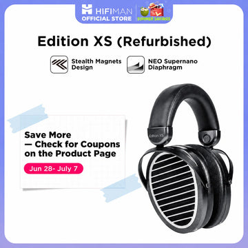 Refurbished: HIFIMAN Edition XS Full-Size Over-Ear Open-Back Planar Magnetic Hi-Fi Headphones with Stealth Magnets Design Adjustable Headband