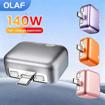 Intelligence 140W Full Charge Auto-Disconnect Charging Adapter Fast Charge Safety Separator Automatically for Type-C Devices