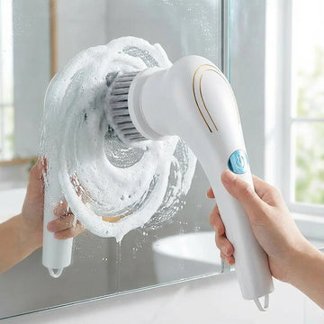 Premium Electric Cleaning Brush - IPX7 Waterproof, Ergonomic Handle for Bathroom/Sink, Safe Immersion Use, Single Piece