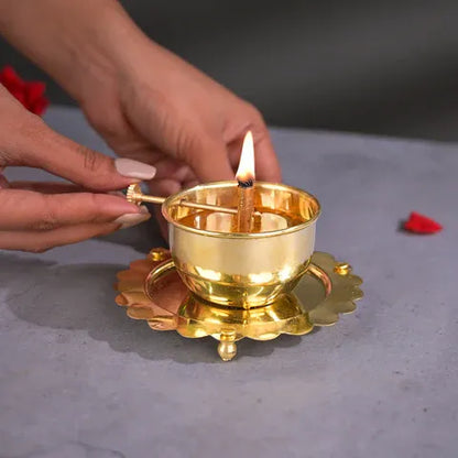 Shree Akhand Jyot Diya – Premium Brass Eternal Lamp